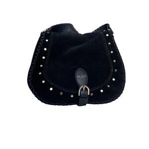 Ted Baker Karlin Elevated Studded Suede Saddle Crossbody Bag Grunge
